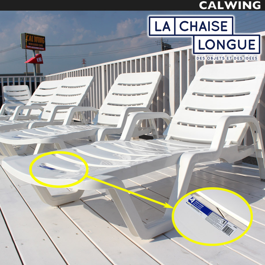 おしゃれに日差しを満喫 サンラウンジャー アメリカンサマーベット La Chaise Longue ラ シェインズロング ホワイト From Usa 移動の出来る車輪付 プール ホテルラウンジプール ビバリーヒルズ 安定感抜群 キャルウイング パーツセンター