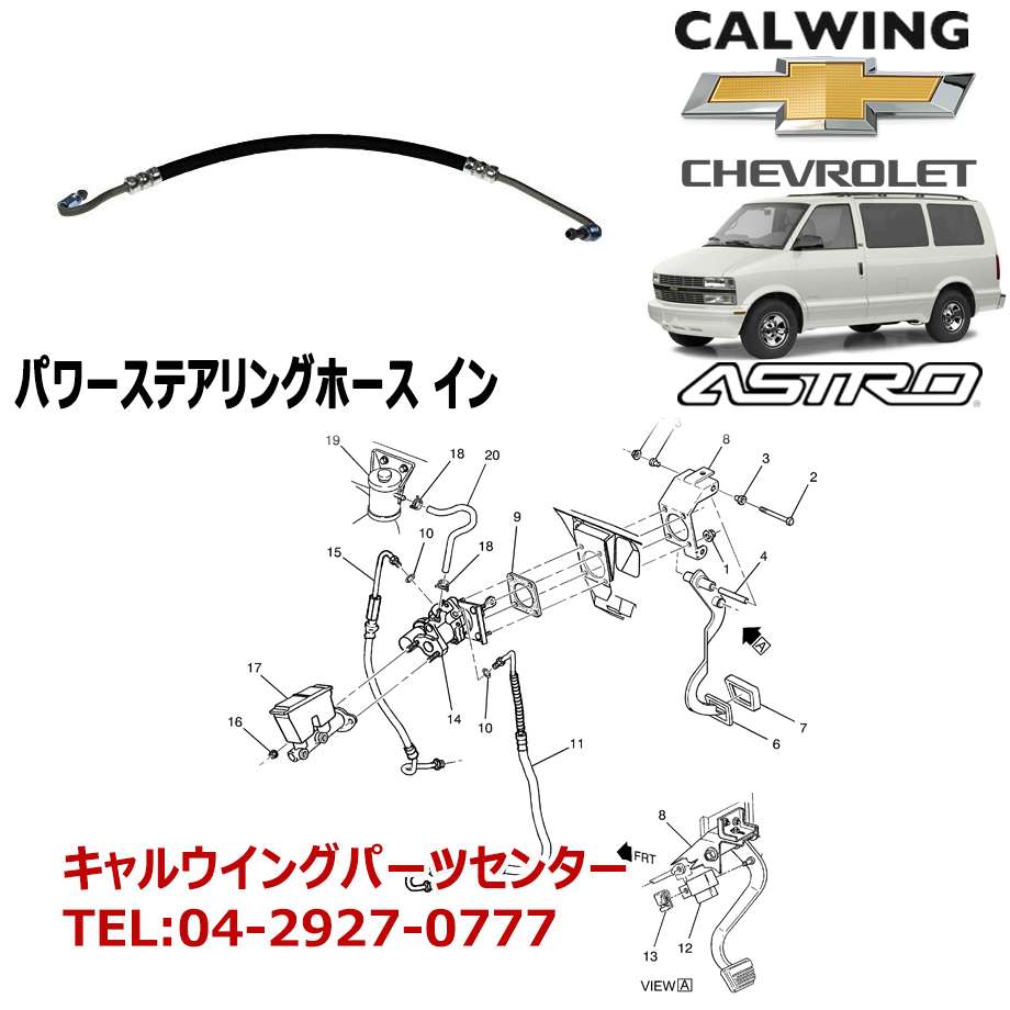 95-05y シボレーアストロ | パワーステアリングホース イン GM純正品 