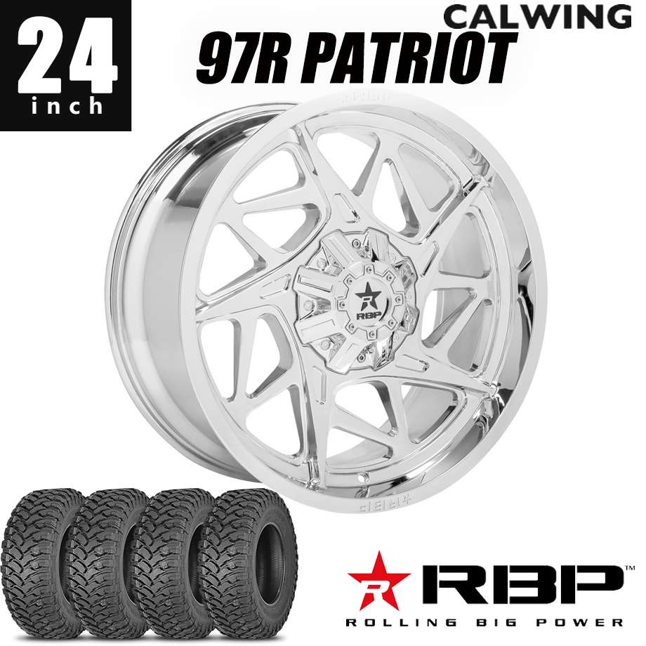 ハマ－H2タイヤホイール24インチ4本セット ハマー H2 | ホイール RBP 97R PATRIOT 24インチ 12J オールクローム