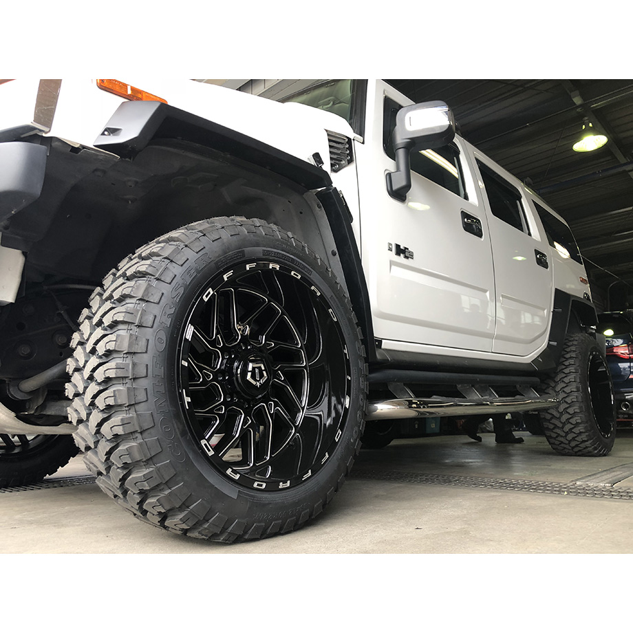 ハマー H2 TIS WHEELS 544BM 22インチ 12J グロスブラック/ミルド