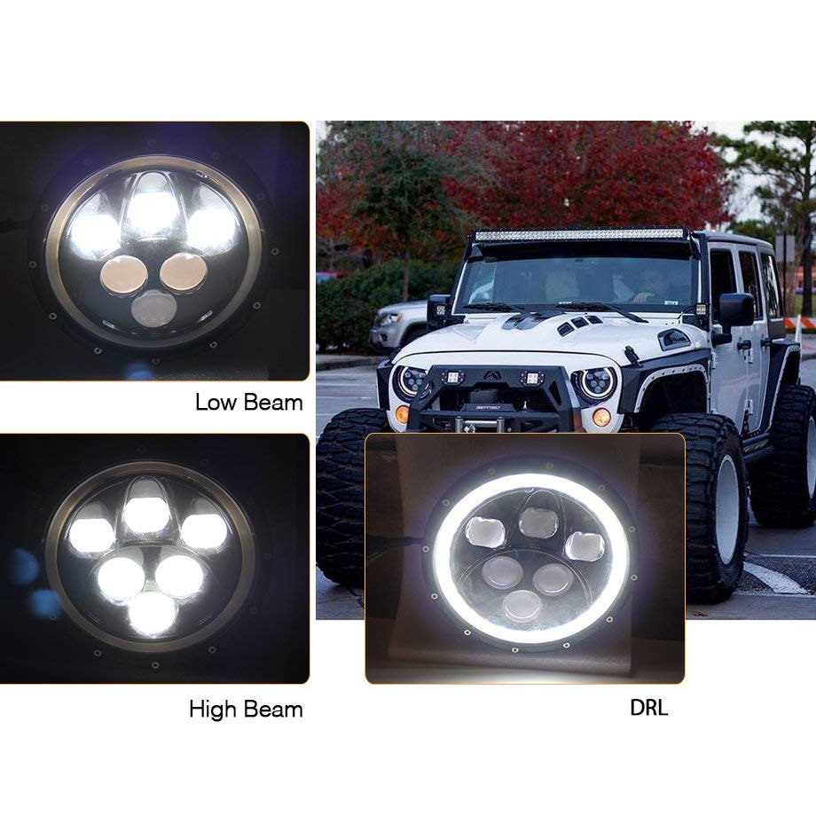 超高輝度 カスタム LEDヘッドライトセット インナーブラック DRL