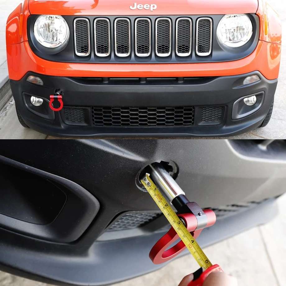 15y- レネゲード | カスタムパッケージ ラフカントリー 2.0" リフトアップキット KM708 BULLY サテンブラック 16インチ  BFグッドリッチオールテレーンタイヤセット｜キャルウイング パーツセンター KMAGE に適合する レネゲード用 牽引アイ リカバリーフック 68256663AA カートレーラーキャップ