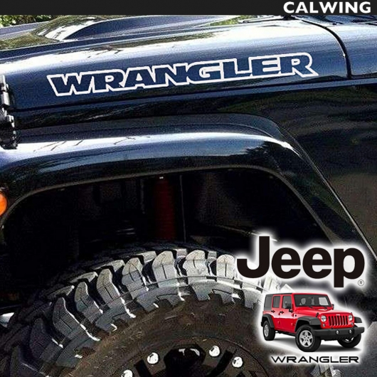 07-18y ジープ ラングラー JK TJ YJ CJ ボンネットフードデカール