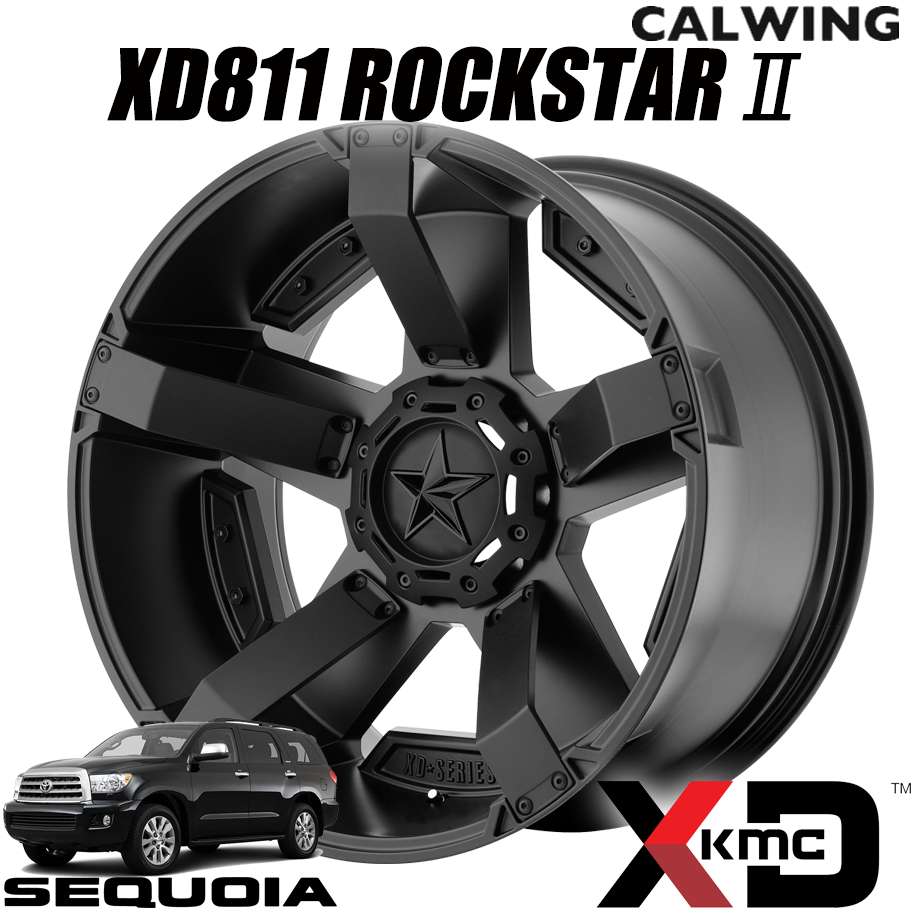 変更OK セコイア ホイール XD811 ROCKSTAR 20X8.5+50 5X150 マットブラック マットブラックアクセント 1本  KMC