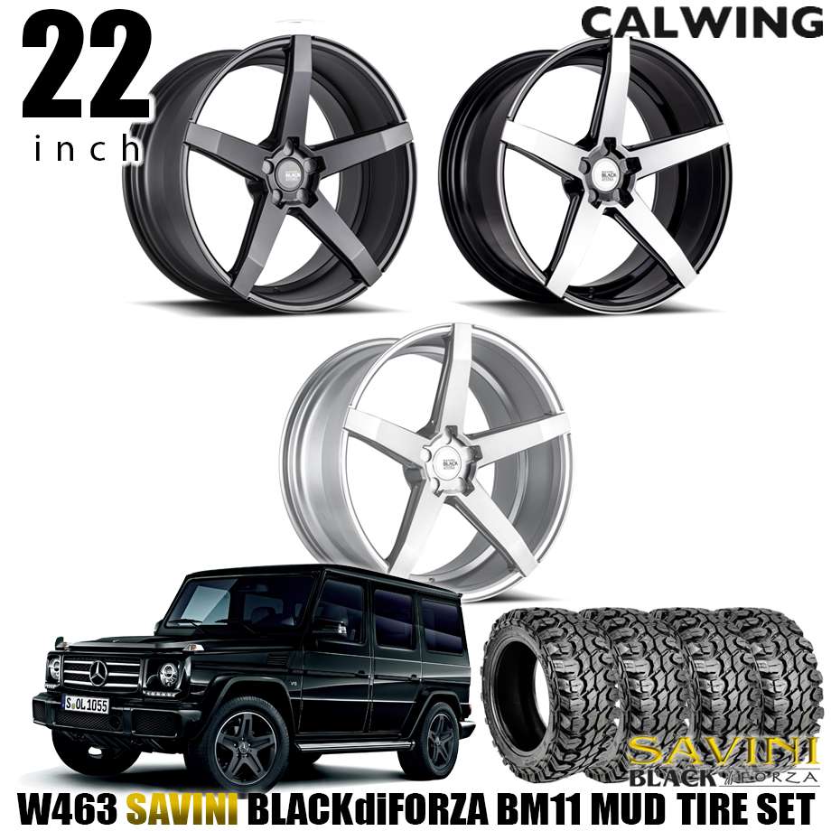 Gクラス ゲレンデ W463 | BLACKdiFORZA BM11 22インチ マッドタイヤ 4