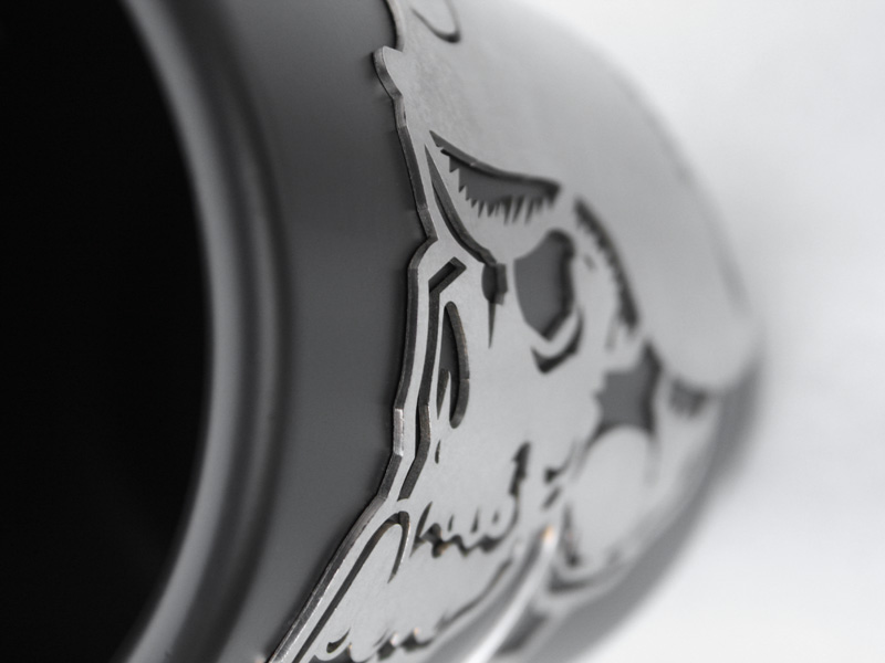 マフラーチップ　ギブソン　ブラックセラミック　メタルマリーシャ　スカルチップ　超特大サイズ！！ 希少！ 爆砲ギブソン マフラーチップ メタルマリーシャ マフラーチップ