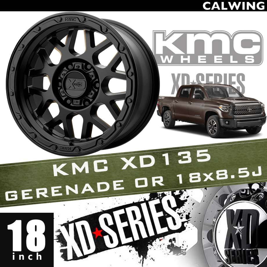 ホイール XD135 GRENADE OR マットブラック 18x8.5J PCD 5x150 1本 KMC
