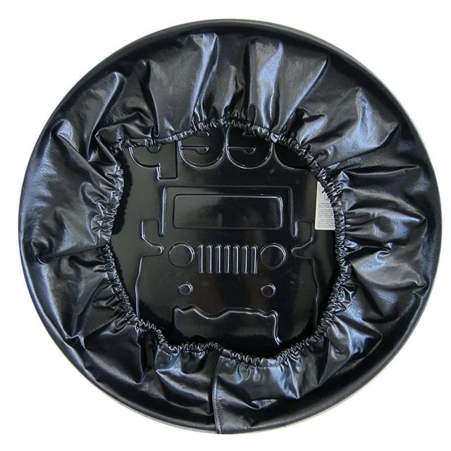 0718y ジープ ラングラー JK スペアタイヤカバー JEEPロゴ&ジープ ラングラー ハードシェル 255/75R17&255