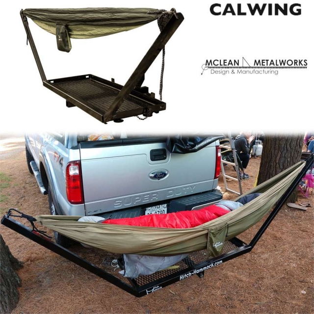 ヒッチカーゴキャリア&ヒッチハンモックマウント オリーブドラブグリーン/コヨーテカラーハンモック付き HITCH HAMMOCK｜キャル
